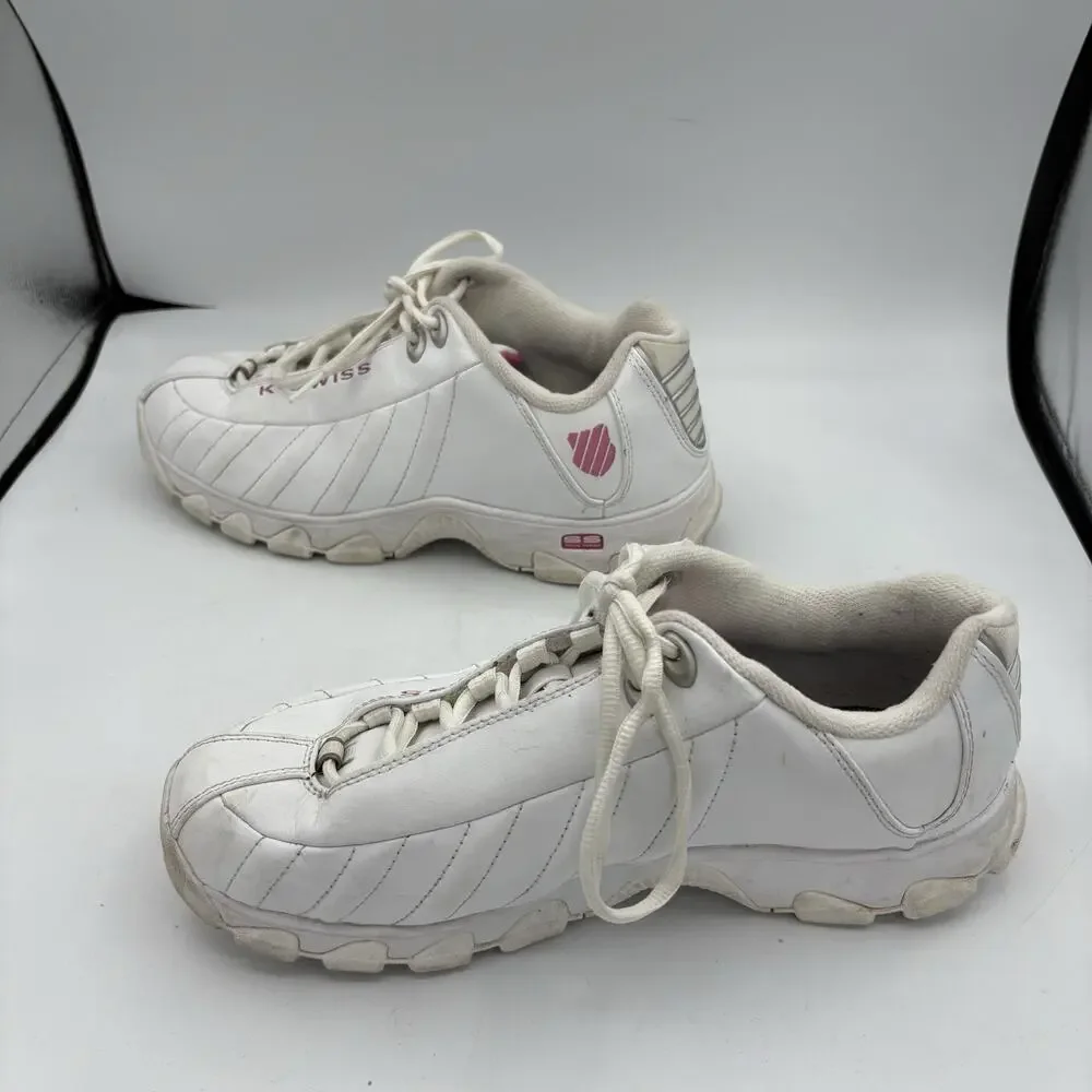 K Swiss Sneakers Womens Size 11 ST329 CMF Heritage White‎ Pink 93426-156-M Low
